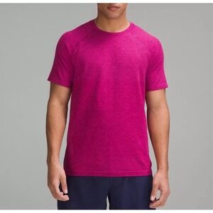 Lululemon Metal Vent Tech 2.0 Short Sleeve Shirt Magenta Mens Large L